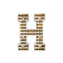 Mini Marquee Letter Light Gold & White H
