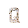 Mini Marquee Letter Light Gold & White Q