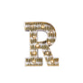 Mini Marquee Letter Light Gold & White R