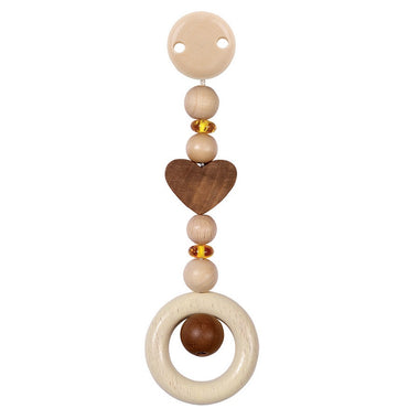 Heimess Wooden & Amber Pram Clip Baby TOy