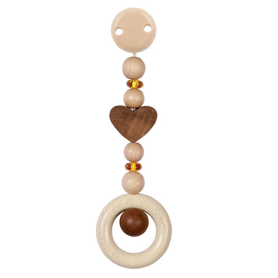 Heimess Wooden & Amber Pram Clip Baby TOy