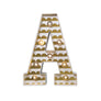 Mini Marquee Letter Light Gold & White A