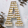 Mini Marquee Letter Light Gold & White A Styled