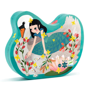 Djeco 54 Piece Puzzle Shaped Box Lady & The Swan