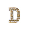 Mini Marquee Letter Light Gold & White D