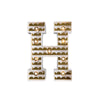 Mini Marquee Letter Light Gold & White H
