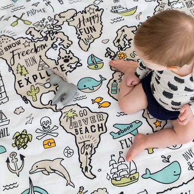 Babee & Me Organic Muslin Wrap World Explorer
