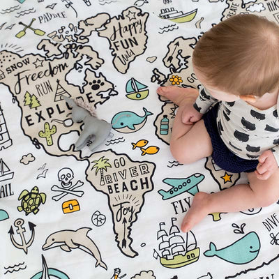 Babee & Me Organic Muslin Wrap World Explorer