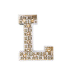 Mini Marquee Letter Light Gold & White L