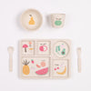 Love Mae Eat Your Greens 5 Piece Bamboo Dinner Set