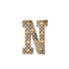 Mini Marquee Letter Light Gold & White N