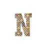 Mini Marquee Letter Light Gold & White N
