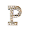 Mini Marquee Letter Light Gold & White P