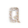 Mini Marquee Letter Light Gold & White Q
