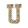 Mini Marquee Letter Light Gold & White u