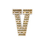 Mini Marquee Letter Light Gold & White V