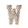Mini Marquee Letter Light Gold & White W