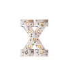 Mini Marquee Letter Light Gold & White X