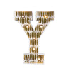 Mini Marquee Letter Light Gold & White Y