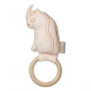 Cam Cam Copenhagen Pink Rhino Animal Rattle