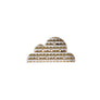 Mini Marquee Shape Light Gold & White Cloud