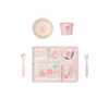 Love Mae Flower Garden 5 Piece Bamboo Dinner Set