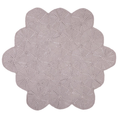 Grey Crochet Floor Rug