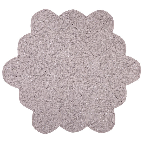 Grey Crochet Floor Rug