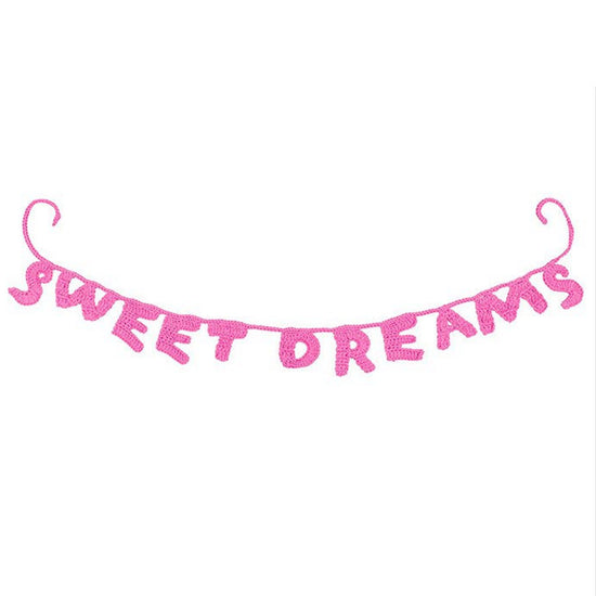 Crochet Word String 'Sweet Dreams' Room Decor